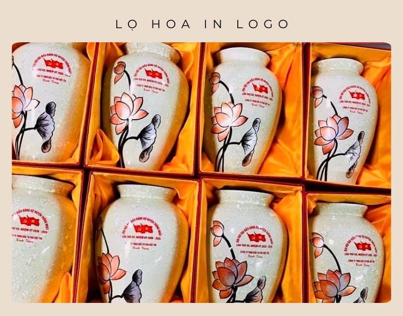 Lọ hoa in logo: món sang trọng và ý nghĩa