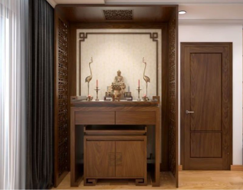 Cách khắc phục bàn thờ cạnh cửa ra vào và lưu ý phong thuỷ