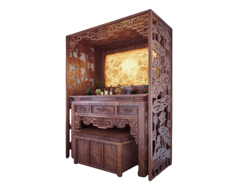 Ưu điểm khi sử dụng vách bàn thờ cho không gian thờ cúng