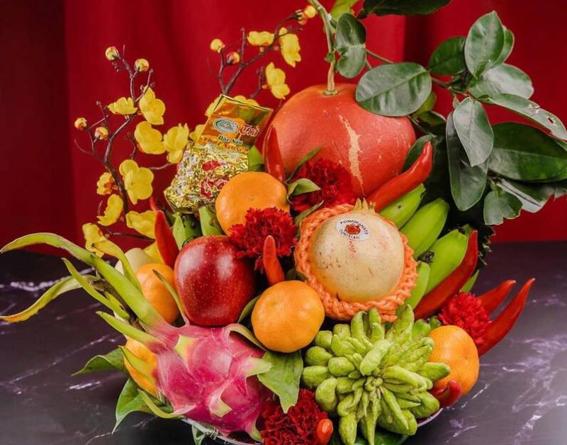 Những loại quả phổ biến được bày trên mâm ngũ quả