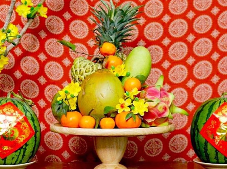 Những loại quả phổ biến được bày trên mâm ngũ quả