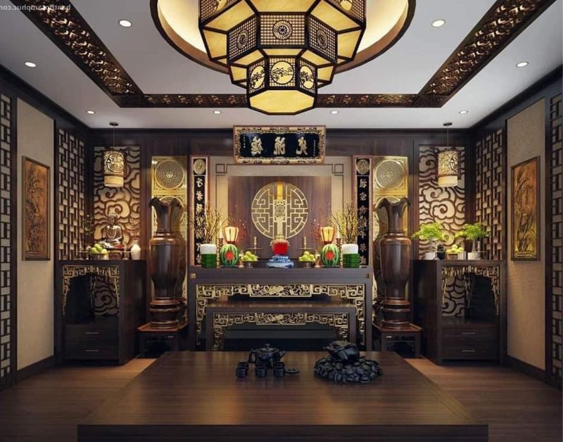 Thế nào là một không gian phòng thờ đẹp và cách bài trí hợp phong thủy?