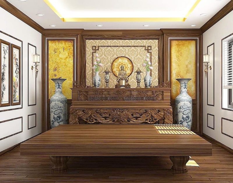 Thế nào là một không gian phòng thờ đẹp và cách bài trí hợp phong thủy?