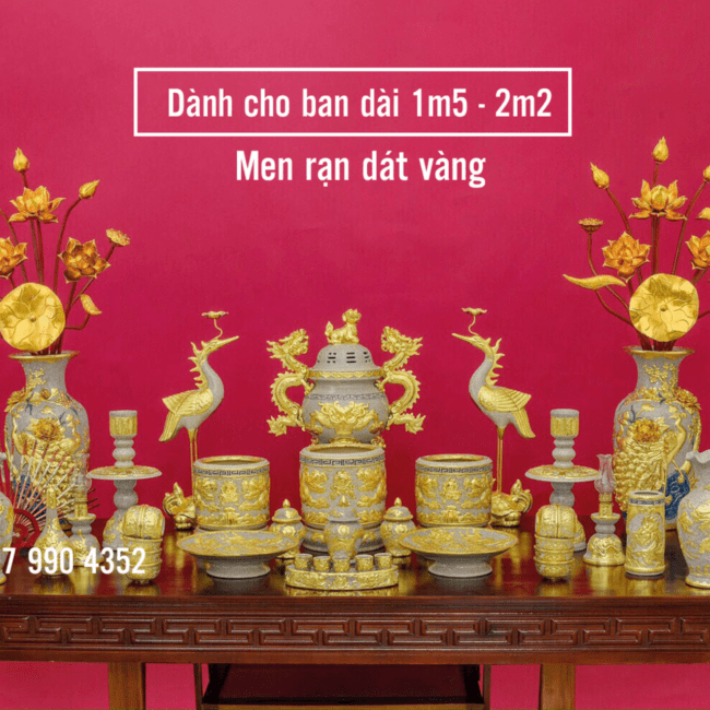 Bí quyết nhận biết bộ đồ thờ Bát Tràng cao cấp chuẩn nghệ nhân